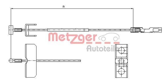 METZGER Handremkabel 11.6803 11.6803 Handremkabel NISSAN KUBISTAR METZGER