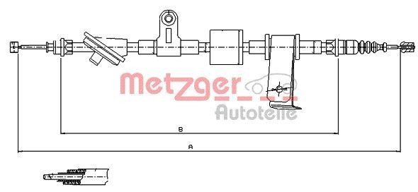METZGER Handremkabel 12.0101 METZGER 12.0101 Handremkabel Alfa Romeo 159 Sportwagon goedkoop