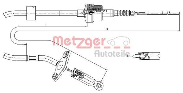 METZGER Tross, sidurikasutus 12.7200 Siduritross METZGER Toyota AYGO 12.7200