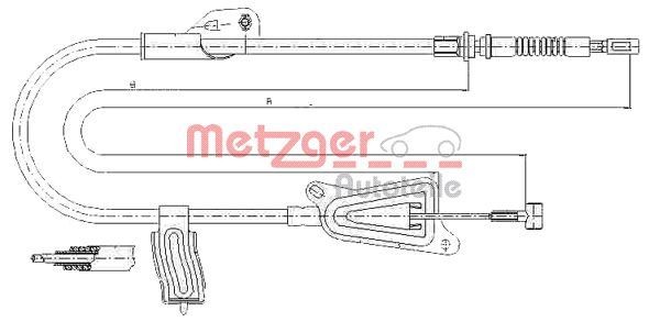 METZGER Handbromsvajer 17.0124 17.0124 Handbroms METZGER NISSAN NP300 PICKUP