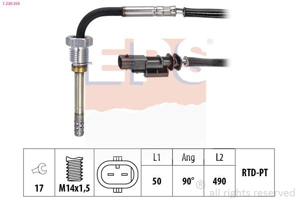 EPS Sensore, Temperatura gas scarico 1.220.356 1.220.356 Sensore temperatura gas di scarico EPS ALFA ROMEO GIULIETTA costo