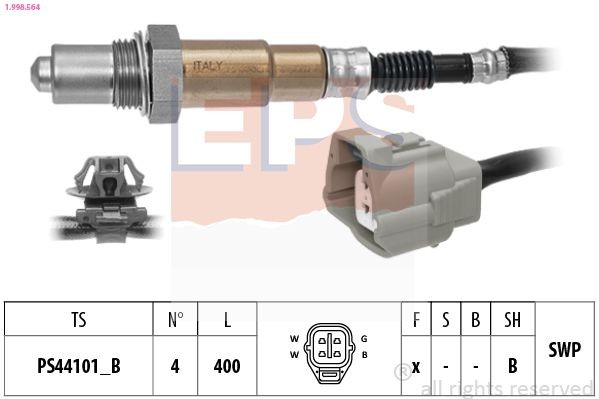 EPS Lambdasonde 1.998.564 Lambda sensor EPS Mazda BT-50 1.998.564