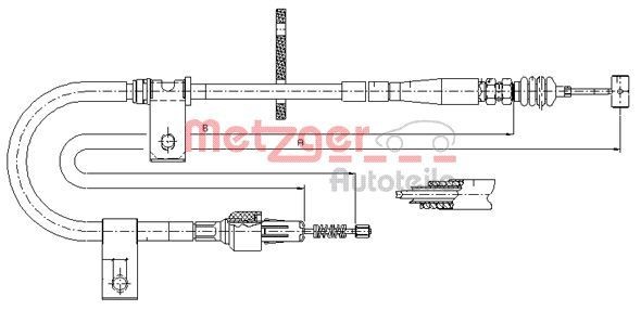 METZGER Handbromsvajer 17.5041 17.5041 METZGER handbromswire SUZUKI VITARA