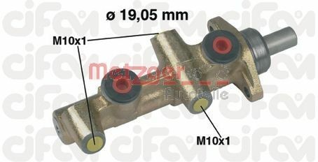 METZGER Huvudbromscylinder 202-138 METZGER 202-138 bromshuvudcylinder Mercedes W116 pris