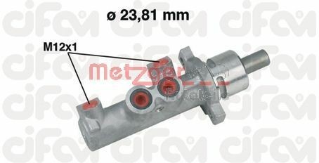 METZGER Hoofdremcilinder 202-366 202-366 Hoofdremcilinder PEUGEOT 306 METZGER