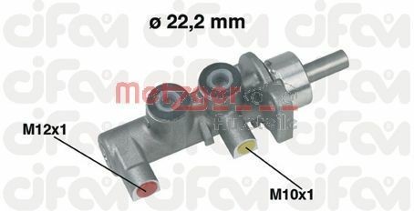 METZGER Hovedbremsesylinder 202-380 Hovedsylinder METZGER Volvo 740 202-380