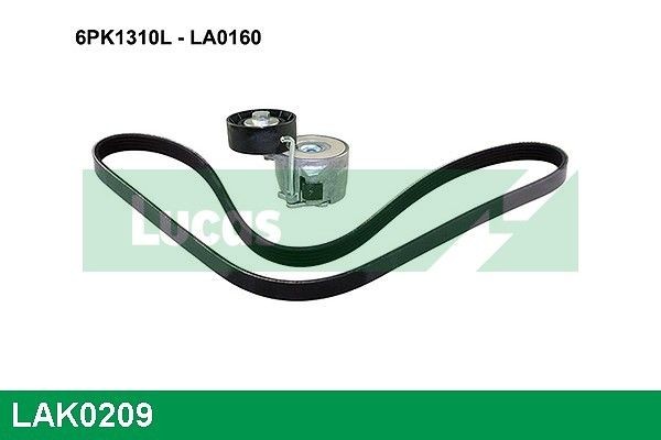 LUCAS Keilrippenriemensatz LAK0209 LAK0209 Keilrippenriemensatz LUCAS FIAT DOBLO