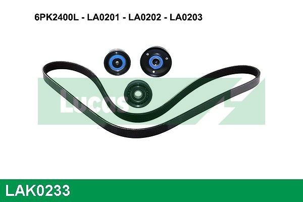 LUCAS Σετ ιμάντων poly-V LAK0233 Σετ ιμάντων poly-v LUCAS Volkswagen BORA LAK0233