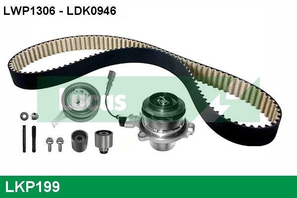 LUCAS Kit de distribution + pompe à eau LKP199 LUCAS Pompe à eau + kits de courroies moteur AUDI LKP199