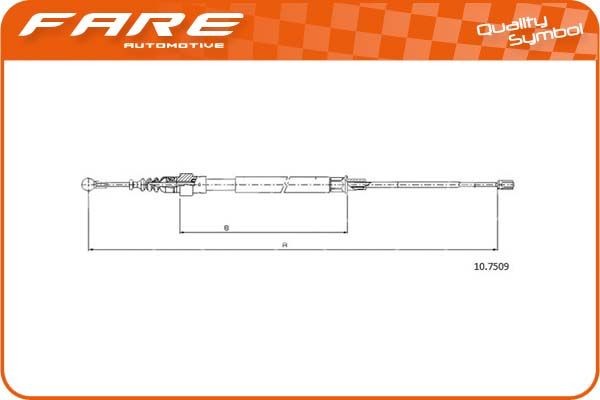 FARE SA Håndbremsekabel 19272 19272 FARE SA Håndbremsekabel Suzuki billig