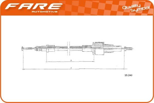 FARE SA Clutchkabel 24573 FARE SA 24573 Clutchwire Ford Fiesta Mk2 Van billige