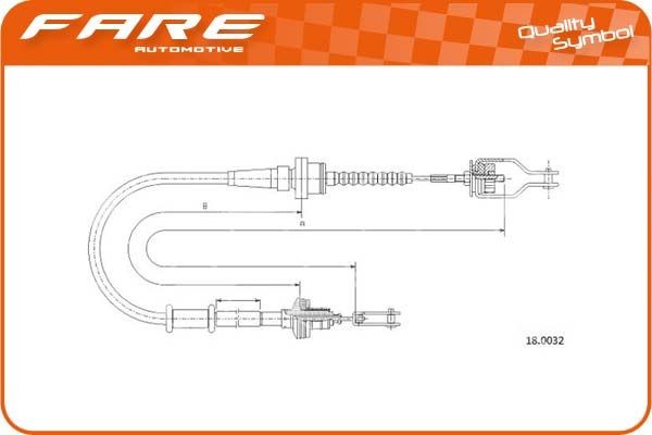 FARE SA Lanko ovládania spojky 24685 24685 Spojkové lanko NISSAN PRIMERA FARE SA