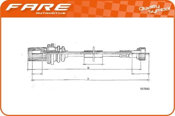 FARE SA Speedometer cable 27520 FIAT CINQUECENTO FARE SA speedometer cable 27520
