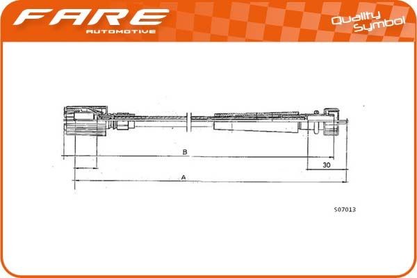 FARE SA Cavo tachimetro 27536 27536 FARE SA Cavo tachimetro auto