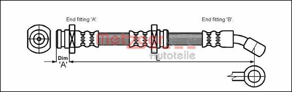 METZGER Bromsslang 4110081 METZGER 4110081 bromsslangar Suzuki Baleno Kombi pris