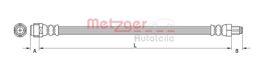 Jarruletku METZGER 4110126 METZGER 4110126 MERCEDES-BENZ B-sarja 2005 Jarruletku