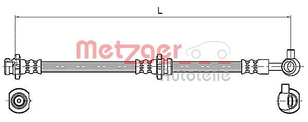 Remslang METZGER 4110132 METZGER 4110132 Remslangen achter links Nissan X-TRAIL 2001