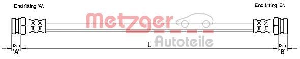 Flexible de frein METZGER 4110229 METZGER 4110229: Flexibles de frein Hyundai GETZ 2009
