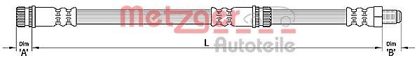 METZGER Bromsslang 4110266 4110266 METZGER bromsslang SMART FORFOUR