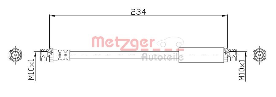 METZGER Pidurivoolik 4110359 4110359 Pidurivoolik AUDI COUPE METZGER
