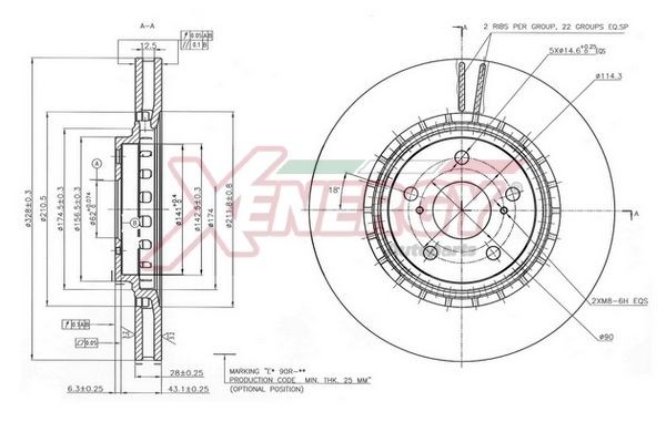 AP XENERGY Disco freno X602872 X602872 AP XENERGY Dischi freno sportivi JAGUAR prezzo