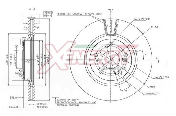 AP XENERGY Brake disc X602885 X602885 AP XENERGY performance brake discs HONDA