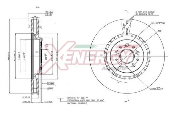AP XENERGY Remschijf X602901 X602901 AP XENERGY Remschijf Volvo goedkoop
