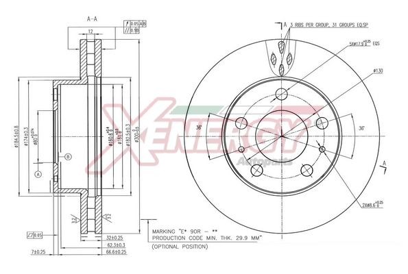 AP XENERGY Disco de travão X602902 Discos de travão desportivos AP XENERGY CITROËN X602902