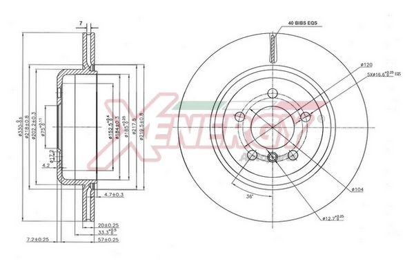 AP XENERGY Remschijf X602909 X602909 AP XENERGY Remschijven Volvo goedkoop
