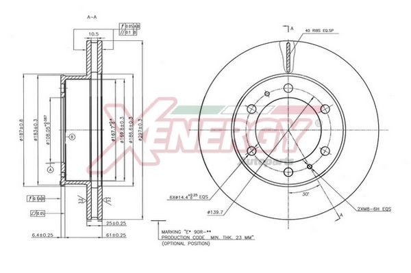 AP XENERGY Brake disc X602912 X602912 AP XENERGY performance brake discs for HONDA