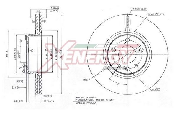 AP XENERGY Bremseskive X602920 X602920 Bremseskiver AUDI 100 AP XENERGY