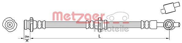 METZGER Pidurivoolik 4110388 Pidurivoolik METZGER Nissan 200 SX 4110388