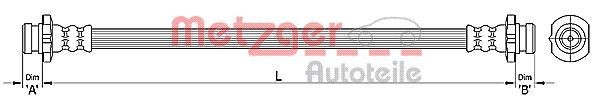 METZGER Tubo flexível de travão 4110393 METZGER 4110393 Mangueira de travão Nissan Micra K12 baratos
