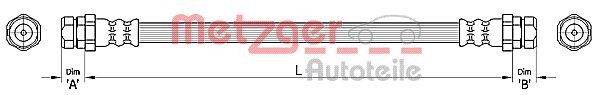 Flexible de frein METZGER 4110446 METZGER 4110446 Flexibles de frein arrière gauche et droit Audi TT 2013