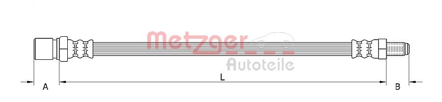 METZGER Brzdová hadica 4110483 Brzdové hadičky METZGER 1750-2000 4110483 lacné