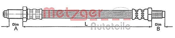 METZGER Koblingsslange 4112219 4112219 Koblingsslange ALFA ROMEO ALFETTA METZGER