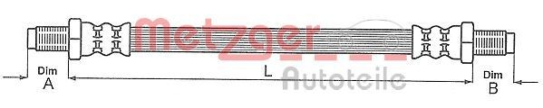 METZGER Bremseslange 4112328 METZGER Bremseslange ISUZU 4112328