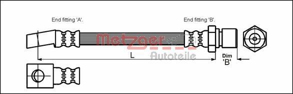 METZGER Flexible de frein 4112812 METZGER 4112812 Flexible de frein Saab 900 Combi prix