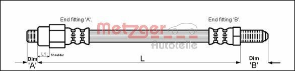 METZGER Remslang 4113239 4113239 Remslang ALFA ROMEO MITO METZGER