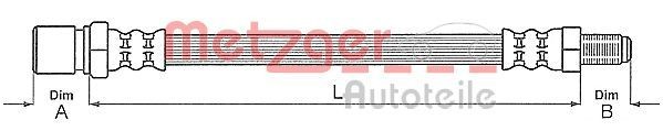 METZGER Bromsslang 4114654 4114654 METZGER bromsslang ALFA ROMEO 164