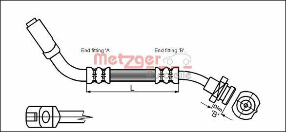 Remslang METZGER 4114724 METZGER 4114724: Remslangen Nissan PATHFINDER 2001