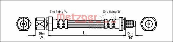 METZGER Remslang 4114730 METZGER 4114730 Remslangen Saab 900 Combi prijs