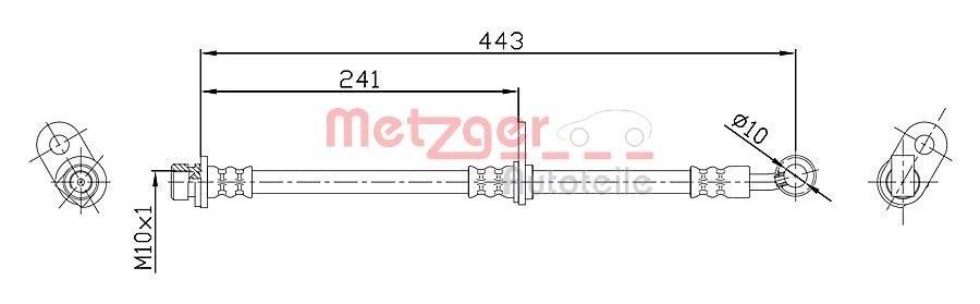 Brake hose METZGER 4115189 METZGER 4115189 Brake hose Honda CR-V 2007