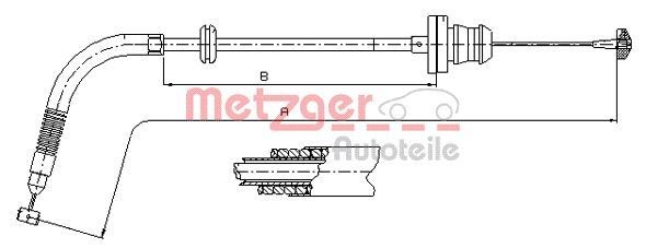 METZGER Akseleratora trose 413.25 413.25 Akseleratora trose METZGER TOYOTA YARIS