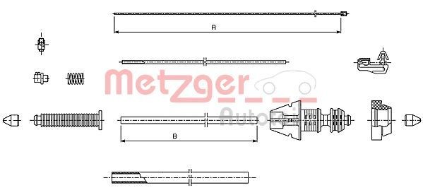 METZGER Gaskabel 493.1 493.1 METZGER Speederkabel Hyundai billig