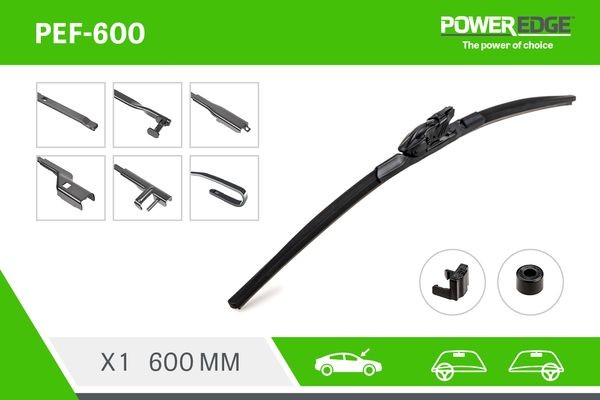 Escova do limpa-vidros PowerEdge PEF-600 PowerEdge PEF-600 Escovas do limpa vidros dianteiro e traseiro Volvo XC40 2024