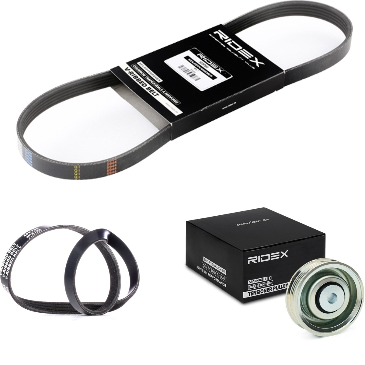 RIDEX V-Ribbed Belt Set 542R1083 SUZUKI SJ 413 RIDEX poly v-belt kit 542R1083