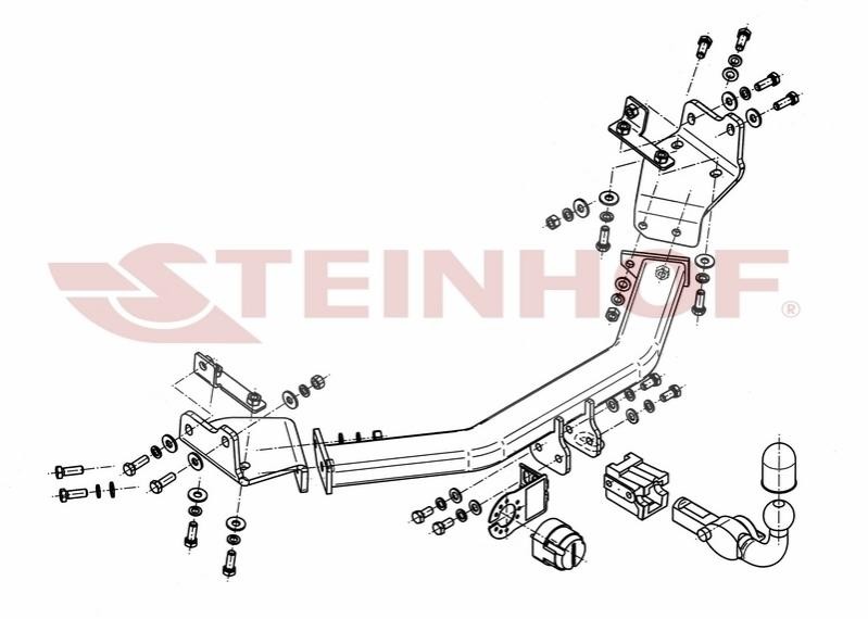 Hengerfeste STEINHOF F-075 STEINHOF F-075 Tilhengerfeste Dodge RAM 2010