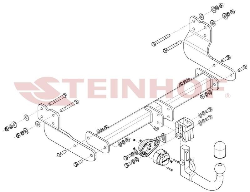 STEINHOF Gancio traino F-308 Kit gancio traino Ford GFJ F-308 STEINHOF