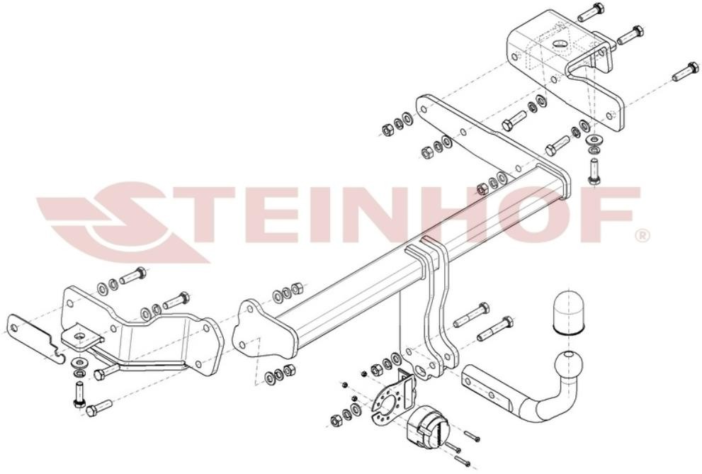 Attelage STEINHOF H-288 STEINHOF H-288: Attache remorque Hyundai SANTA FE 2008